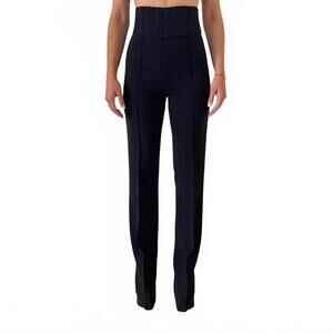 NEW ELIF paris straight fit trousers in black